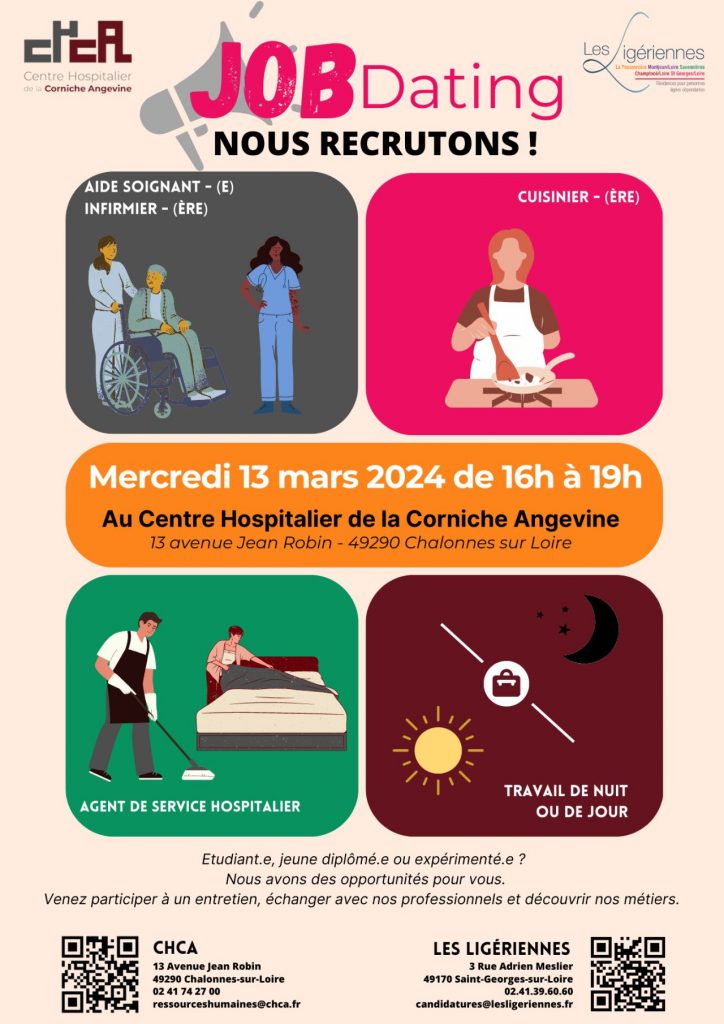 Jobdating CH de Corniche Angevine & Les Ligériennes