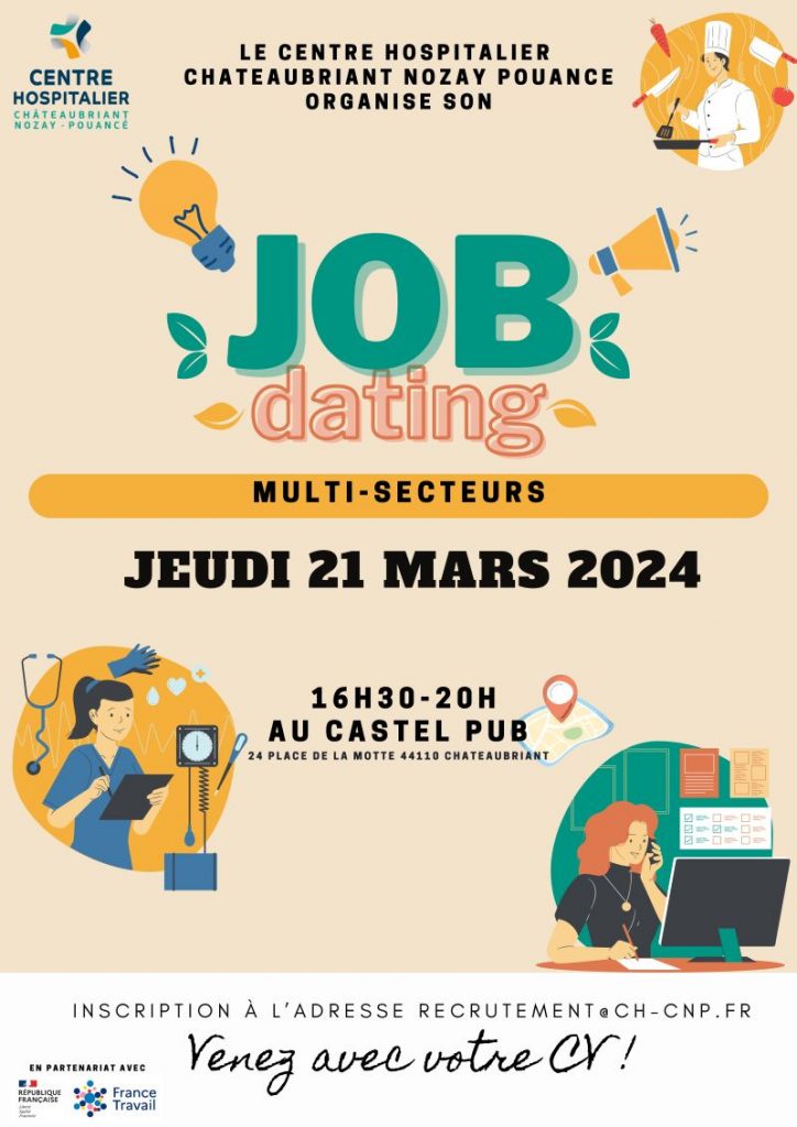 job dating centre hospitalier chateaubriant nozay pouance mars 2024