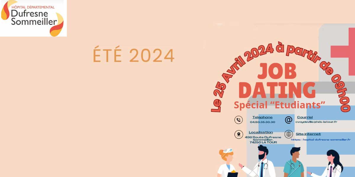 job dating hopital dufresne sommeiler avril 2024