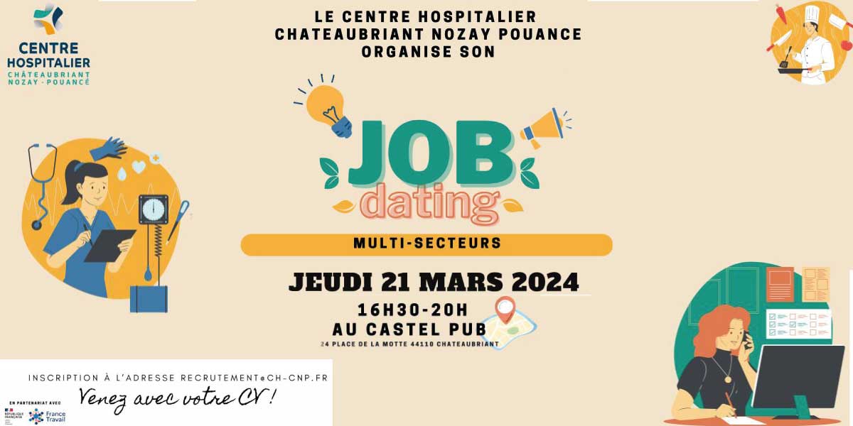 job dating centre hospitalier nozay pouance mars 2024