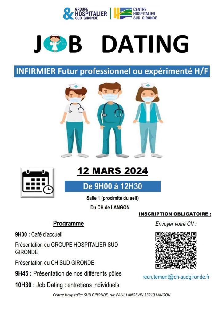 job dating groupe hospitalier sud gironde mars 2024