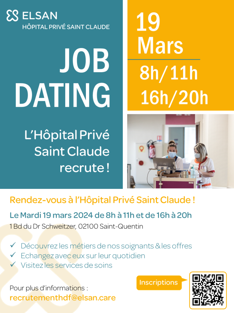 job dating mars 2024 hopital prive saint claude