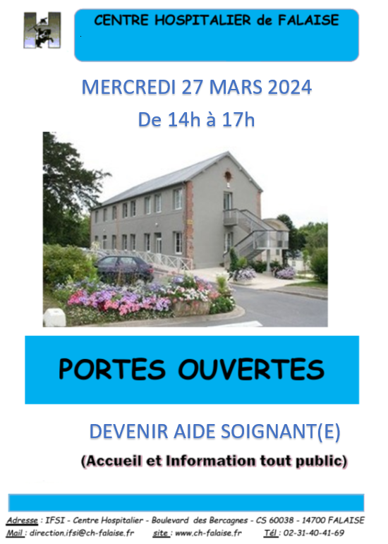 portes ouvertes ifsi la falaise mars 2024