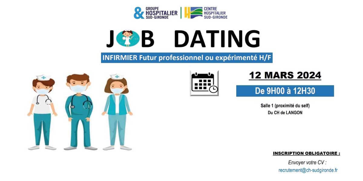 job dating centre hospitalier sud gironde mars 2024