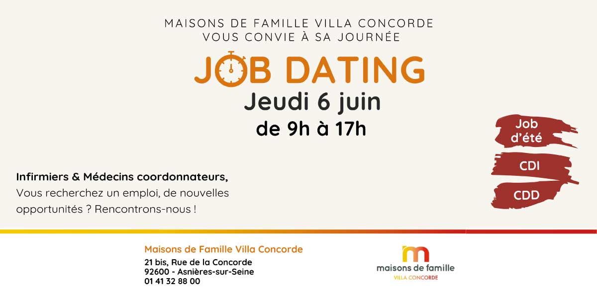 job dating infirmier ehpad villa concorde