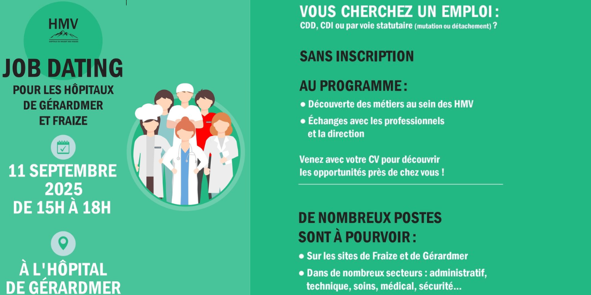 job dating hopitaux gerardmer et fraize