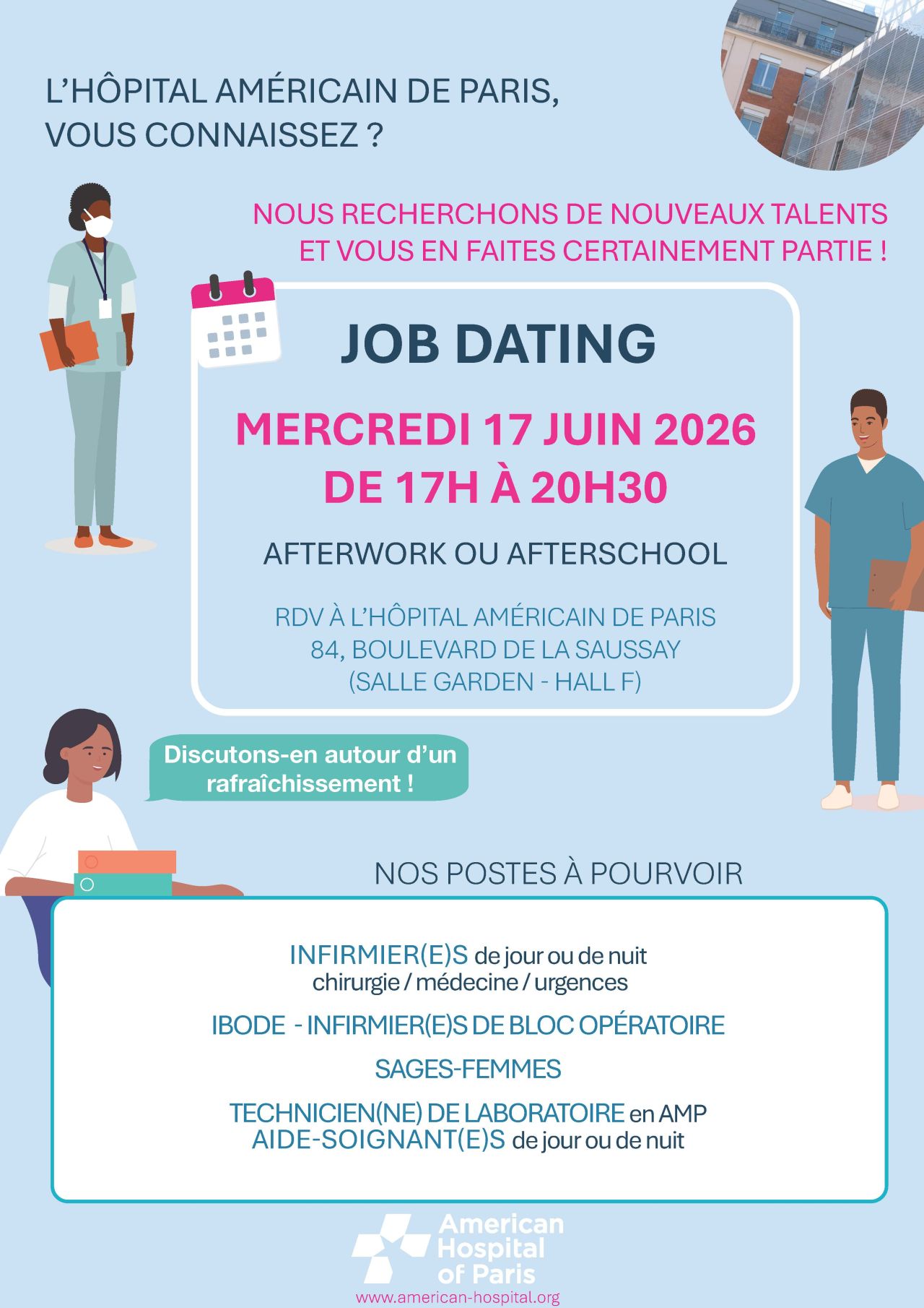 job-dating hopital americain de paris